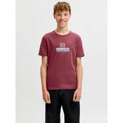 Jack & Jones Junior Majica JORFREDERIKSBERG mornarska / kostanj rjava / rdeča / bela