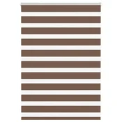 Zebra zavjesa Smeda 115x100 cm Širina tkanine 110,9 cm Poliester