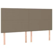 Vidaxl Vzglavje postelje sivo-rjavo 160x5x118/128 cm blago