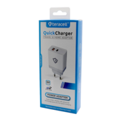 Kucni punjac Teracell DLS-TC04 Fast USB 3.0A+ PD 36W max za Micro USB kabel beli