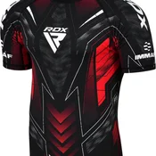 RDX Sports Muška IMMAF kompresiona majica kratkih rukava, Crno-crvena