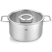 Visoki lonac PURE 24 cm, srebro, nehrdajuci celik, Fissler
