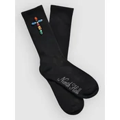 Ninth Hall Bejeweld Rhinestone Socks black