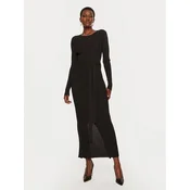 TWINSET Pletena obleka 242TP3043 Črna Slim Fit