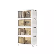 Songmics Organizator za shranjevanje 4 nivoji 26x45x91 cm bela