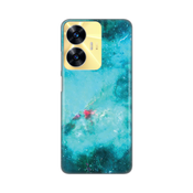 Silikonska maska za Realme C55 Marbel Sky Print akvamarin