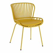 Senf žuta vrtna stolica sa celicnom konstrukcijom Kave Home Surpik