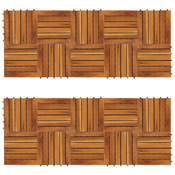 vidaXL 20-dijelni set plocica za trijem s okomitim uzorkom 30 x 30 cm bagrem