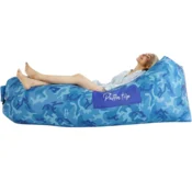 Nikcorp Napihljiva ležalna podloga Air Sofa brez teže 0,9 kg Ergonomska S oblika vodoodporna 218 x 70 x 50 cm poliester 210T 200 kg, kompaktno zložena 33 x 20 x 10 cm