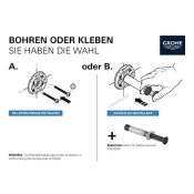 Grohe steklena kopalniška polica Essentials 40799001