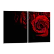 shumee Steklena zaščitna plošča za štedilnik 2x40x52 Rose