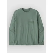Patagonia Mw 95 Oval Logo Pocket moška majica z dolgimi rokavi cover green