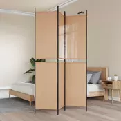 3-panelni pregradni zid Bež 150 x 220 cm Tkanina