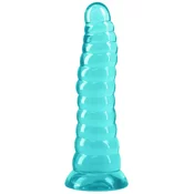 Gelski dildo s priseskom Fantasia Nymph (19 cm), turkizni