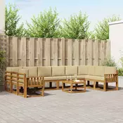 Set vanjskih sofa 11 kom. Prirodna i bež