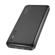 shumee Prenosna baterija 10000 mAh s hitrim polnjenjem LogiLink USB-C + 2x USB-A LED črne barve