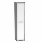 KONDELA Knjižna omara Rioma New Type 06 - grafit / bela