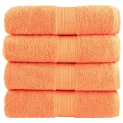 Vidaxl Premium brisače za pranje SOLUND 4 kosi oranžne 30x30 cm 600 g/m2