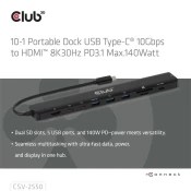 CLUB3D 10-1 Portable Dock USB Type-C