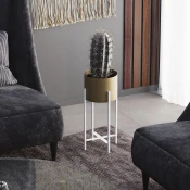 Aberto Design Dekorativna saksija GED-026-C, 23x48 cm, Bela