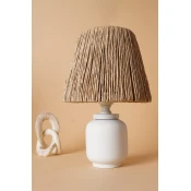 Opviq Stona lampa E27 Max 40W, Belo-Hrast