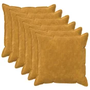 Vidaxl Prevleka za blazino 6 kos HOUTEN Rumena 60 x 60 cm Mikrofibra