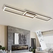 Nettlife NETTLIFE LED stropna svetilka, črna, moderna geometrijska zatemnitvena stropna svetilka z daljinskim upravljalnikom, (5000046009)