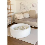 Mi Suhi bazen 90x30 Boucle White 200 kuglica: prozirna, bijela, biserna, svijetlo ružicasta biserna, svijetloplava biserna