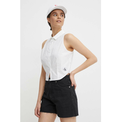 Košulja Calvin Klein Jeans za žene, boja: bijela, regular, s klasicnim ovratnikom, J20J223129
