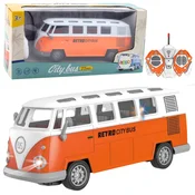 LEAN TOYS RC Retro mestni avtobus s svetlobo 1:30