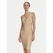 Guess Cocktail obleka W6YK57 Z1044 Bež Slim Fit