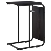vidaXL Stranska miza Črni hrast 40 x 31 x 55 cm Inženirski les