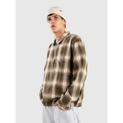 Vans Larkspur Zip Plaid Flannel Shirt mossy olive