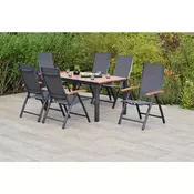 Gardenson VRTNA GARNITURA TOBLINO aluminij barve grafita, siva