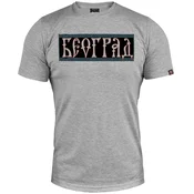 011Shop Muška majica kratkih rukava, Beograd arhaik, Svetlosiva
