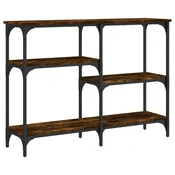 Vidaxl Konzolna mizica dimljen hrast 102x29x75 cm inženirski les