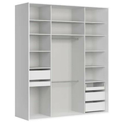 BLACK RED WHITE garderobna omara s odprtimi policami Flex Set ?110