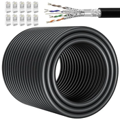 Soibke Ethernet kabel Cat 7, visoka hitrost, zaščiten - 150 m