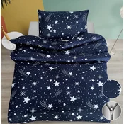 Posteljina od krepa NOCNO NEBO tamno plava Dimenzije posteljine: 70 x 90 cm | 140 x 200 cm