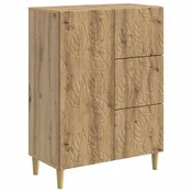 Vidaxl Strani šal Artisan hrast 66 x 34,5 x 90 cm Inženirski les