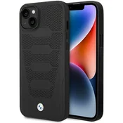 Bmw Ovitek BMW BMHCP14S22RPSK za iPhone 14 6.1, črn/črn, usnje, vzorec sedežev