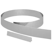 Vidaxl Robovi trave 4 szt. srebrna 450 x 0,05 x 10 cm Cinkana jeklena