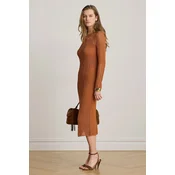 Lauren Ralph Lauren pletena obleka z viskozo