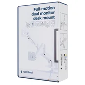 Gembird MA-DA2-06-W Podesivi dupli stoni drzac za monitor, tilt, 17-32 max.10kg White