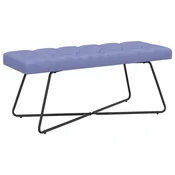 Vidaxl Klop s gumbnim oblazinjenjem Jeans modra 110 x 40 x 46 cm Blago