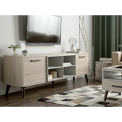TV-omarica Berwyn 139 (Siva + Svetla les) Siva, Svetla les, 180x60x40cm