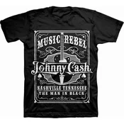 Johnny Cash Music Rebel Black L Majica