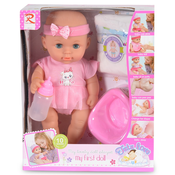 Lutka koja piški Moni Toys - S ružicastom pelenom, 31 cm