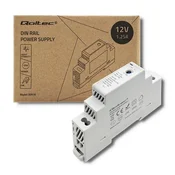 Qoltec napajalnik za DIN letev | 15 W | 12 V | 1,25 A | siv