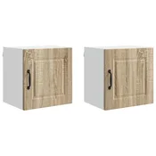 Vidaxl Omarica na steni PORTO 2 szt. Sonoma hrast 40 x 31 x 40 cm